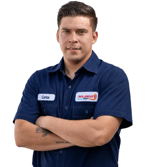 Rolando's HVAC technician Carlos ready to provide HVAC service in Wesley Chapel
