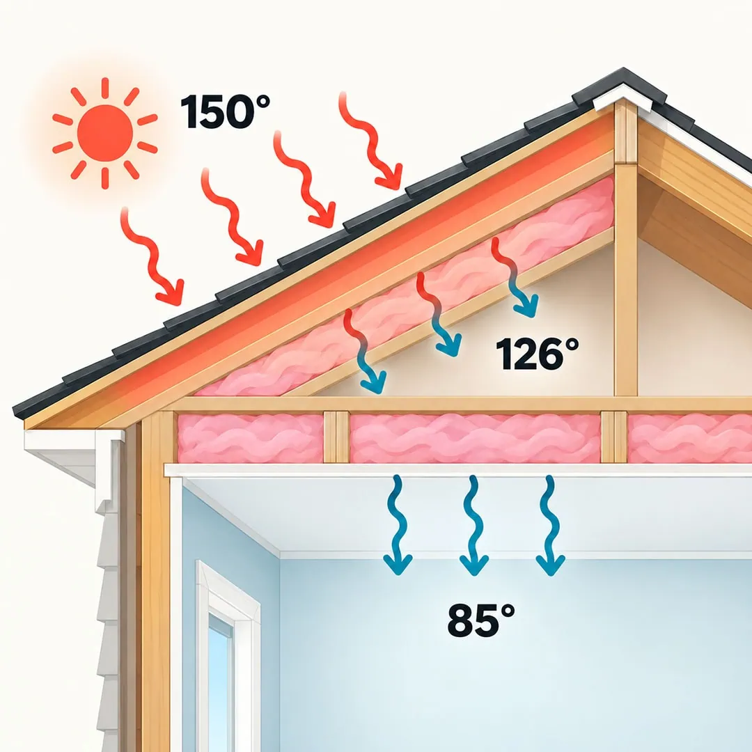 How attic insulation helps reduce heat transfer